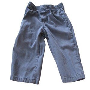 Carters Pull On Pants Infant Toddler Boys‎ Size 12M Dark Gray Elastic Bottoms